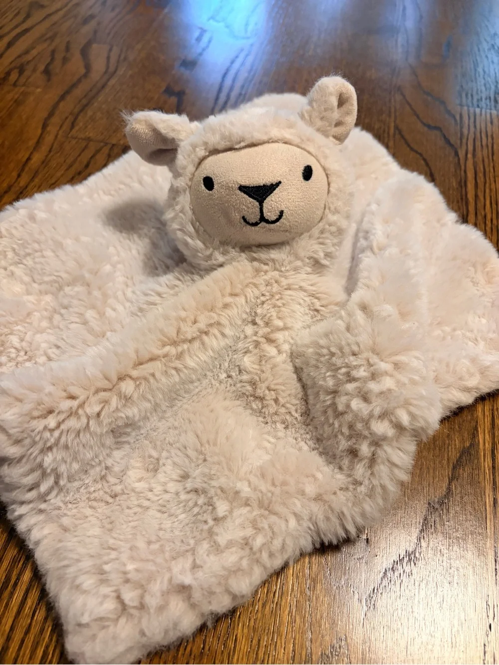 UGG Plush Lamb Lovey Security Blanket Cream 14” Baby Nursery